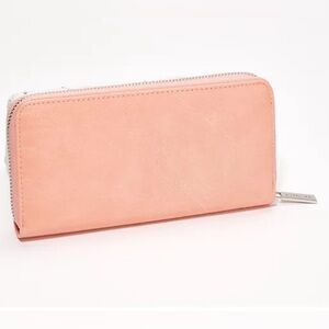 Elegant RFID faux leather Peach Women's Wallet